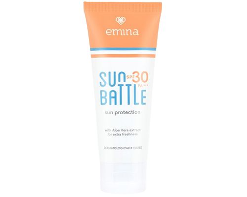 Sunscreen Untuk Kulit Berminyak di Bawah 50 Ribu, Emina Sun Battle SPF 30